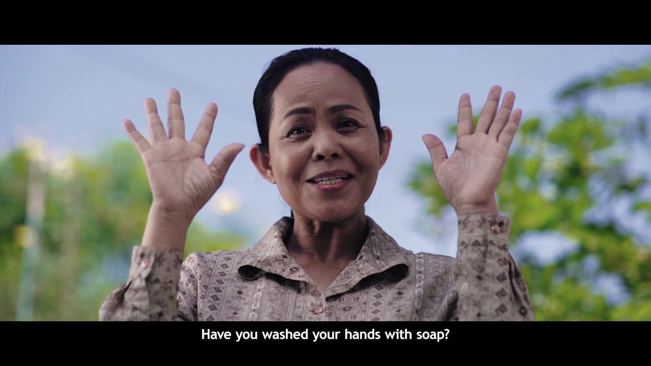Hand washing with soap