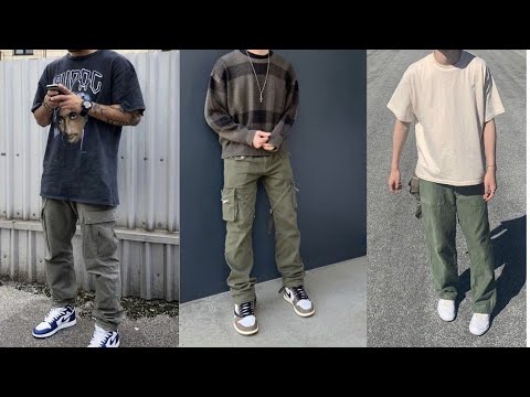 How to Style Olive Green Cargo Pants || Men's lookbook