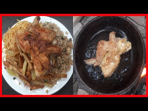 COMO PREPARAR MOSTRITO DE CHAUFA CON POLLO BROASTER - broaster chicken with rice flour