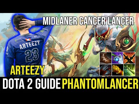 ARTEEZY Phantom Lancer Midlane DotA 2 Full Gameplays. Fast Satanic.