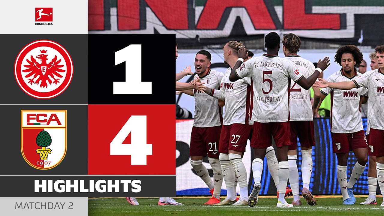 On Top of the League | EINTRACHT FRANKFURT - FC AUGSBURG | Highlights | Matchday 2 – Bundesliga