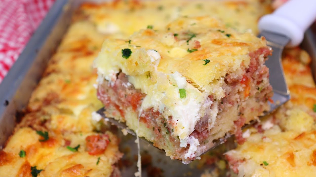 TORTA SALGADA DE LIQUIDIFICADOR SEM FARINHA DE TRIGO E SEM LEITE NA MASSA