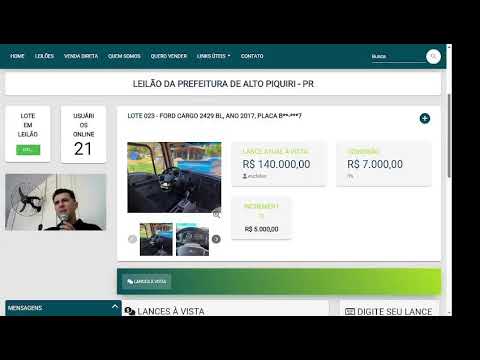 LEILÃO DA PREFEITURA DE ALTO PIQUIRI - PR 29/01/2026.