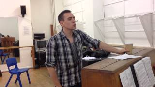 Jamie Muscato in rehearsal for My Lifelong Love - An Evening with Georgia Stitt and Friends