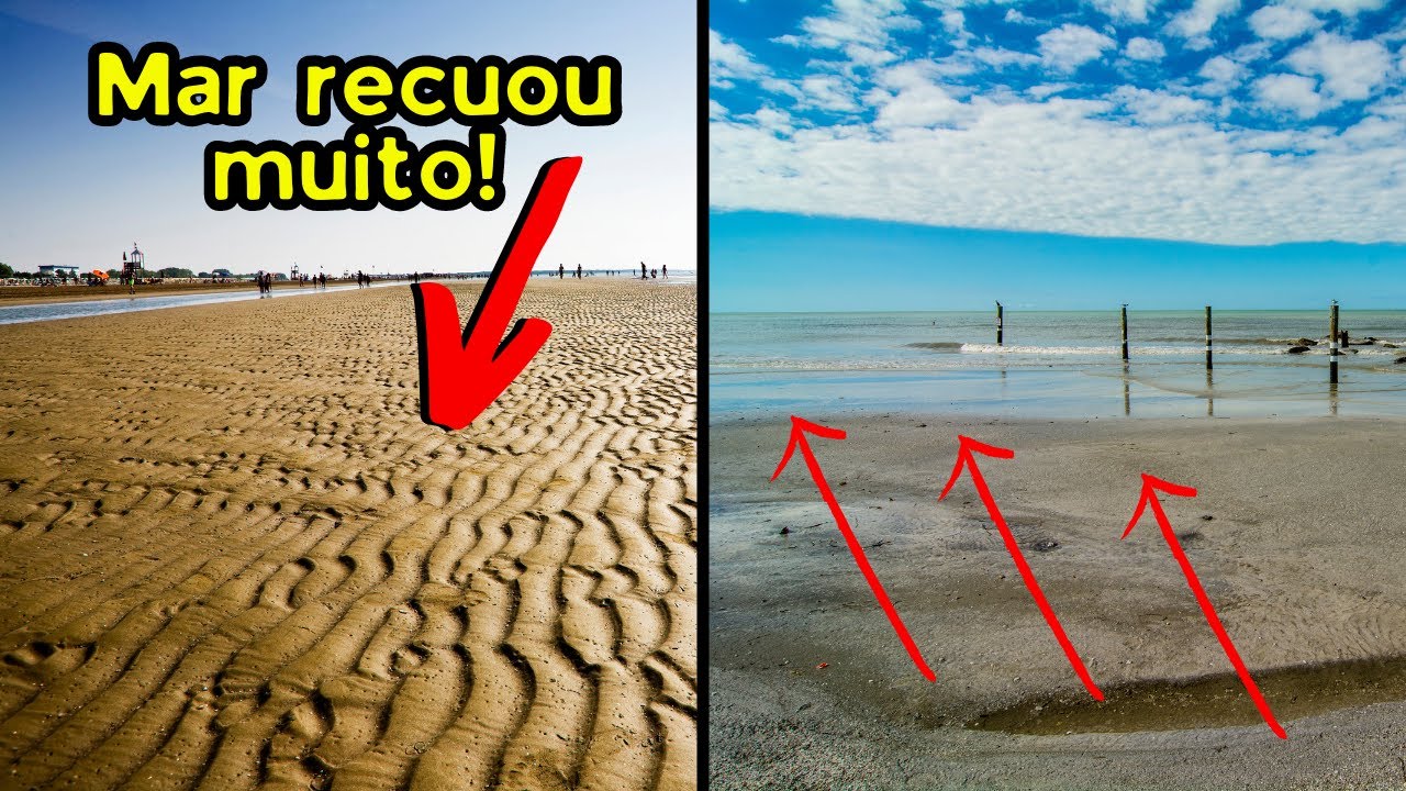 Por que o mar recuou tanto em algumas praias do Brasil e do Mundo???
