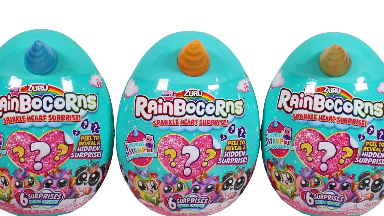 Rainbocorns - Plush Sparkle Heart Surprise Series 2 - Panda
