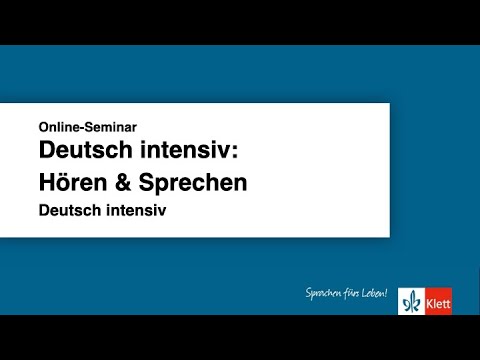 , title : 'Online-Seminar: Deutsch intensiv - Hören & Sprechen'
