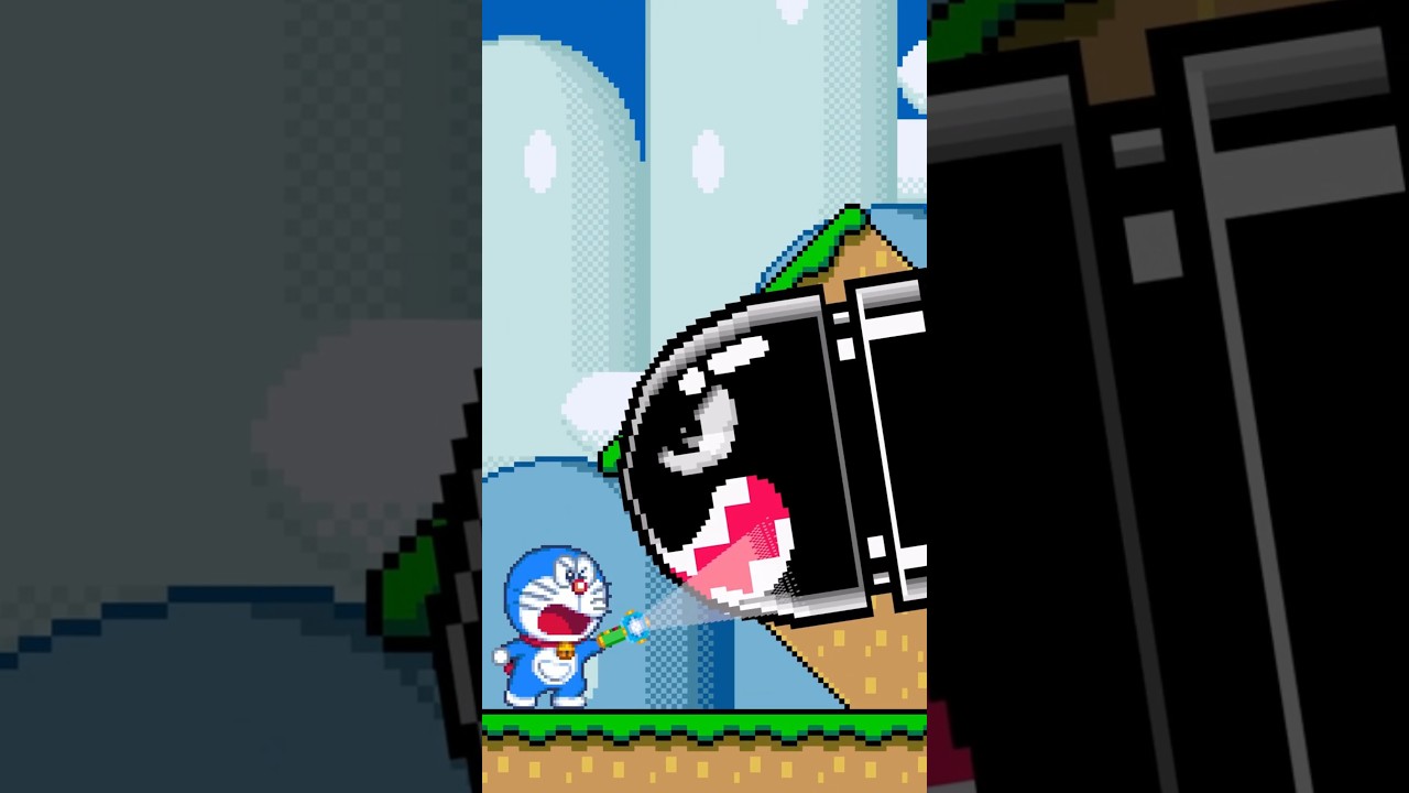 Doraemon in Super Mario World #Doraemon #Mario #PixelAnimation