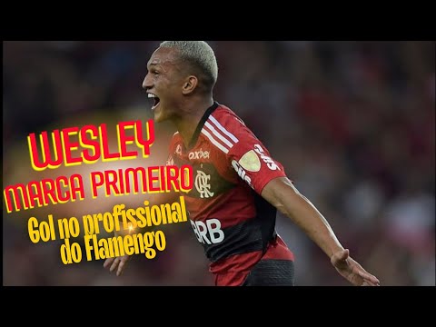 Primeiro gol de Wesley como profissional do Flamengo!