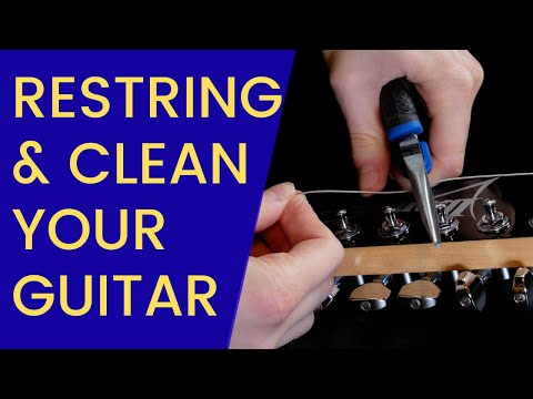 How to clean the fretboard & change guitar strings! ELECTRIC & ACOUSTIC, ROSEWOOD & MAPLE NECKS!
