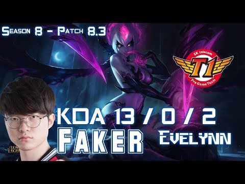 SKT T1 Faker EVELYNN vs EVELYNN Jungle - Patch 8.3 KR