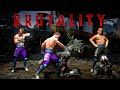 MK11 All Johnny Cage Brutalities Fatalities Friendship Fatal Blow Ending