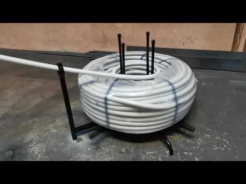 Flexible cable tube dispenser. Good helper for electricians.