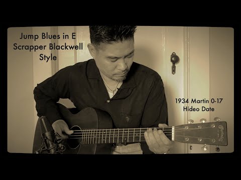 Thumbnail for Jump Blues in E  Scrapper Blackwell Style Solo  Blues Guitar (A=432Hz) Hideo Date 1934 Martin 0-17 by Scrapper Blackwell