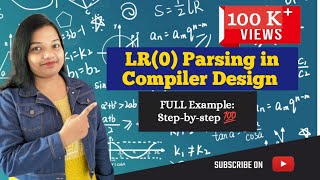 15. LR(0) parsing in Compiler Design| LR 0 Parser Example| Canonical collection of lr(0) items table