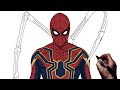 How To Draw Iron Spider | Step By Step | Marvel