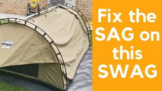 How to fix the sag issue on the Big Daddy Deluxe Double swag cheaply and easily.
