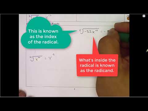 Math203Packet14VideoRadicalsANDRationalExponents