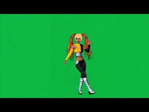 The sexy woman with long hair is singing and dancing 4k Green screen #musicvideos