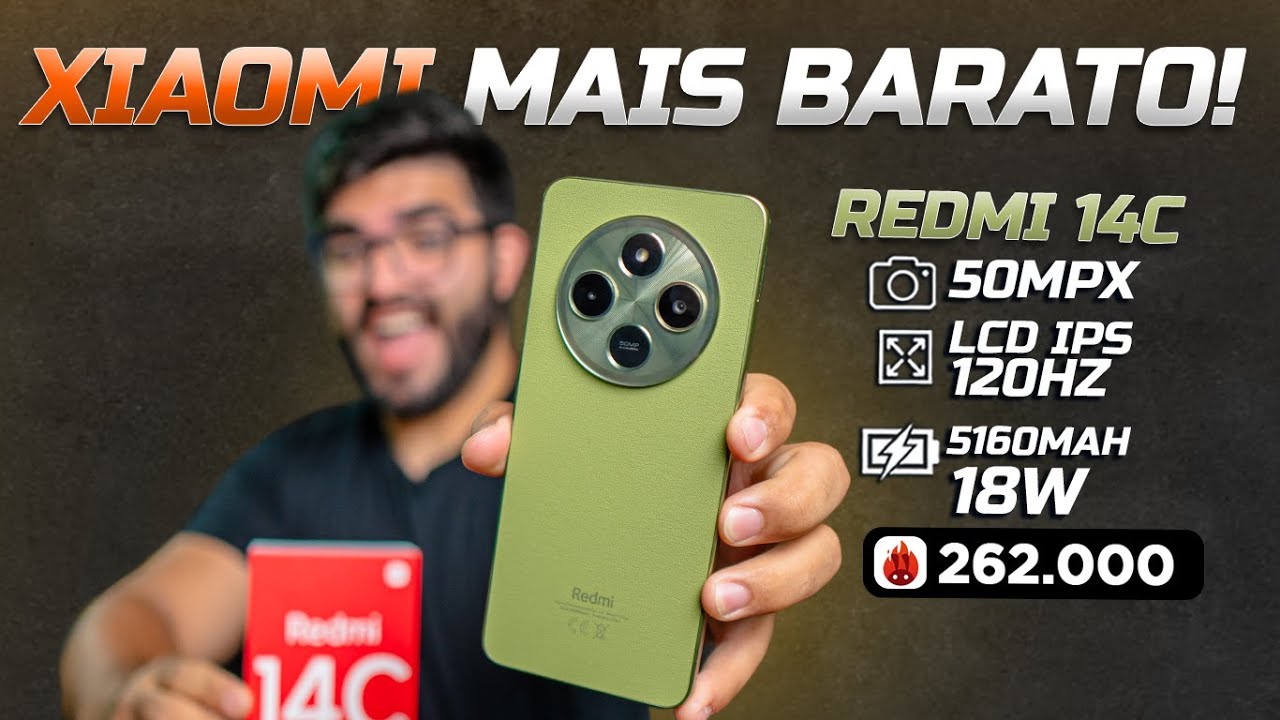 CHEGOU! Redmi 14c é o Xiaomi MAIS BARATO do mercado HOJE! Mas vale a pena? Unboxing e testes