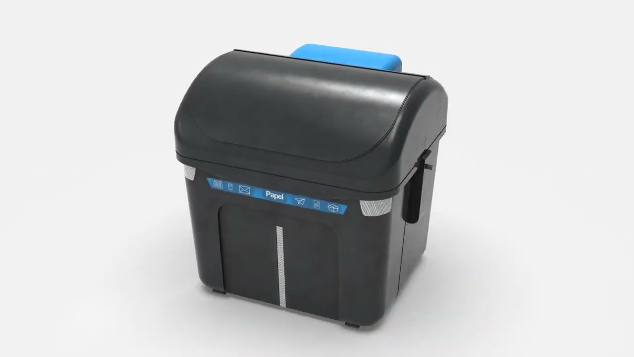 Contenitore per il riciclaggio della carta blu spagnola Contenitore per strade urbane pronto per il gioco stampabile Modello 3D