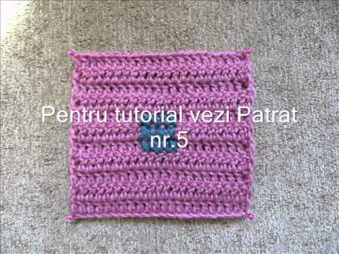 Patrat nr.26 "Picioruse mari cu patratel brodat" - Usor de crosetat