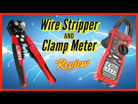 Best Digital Clamp Meter / Multimeter Kaiweets HT206D Plus 3 in 1 Wire Stripper, Crimper, Cutter