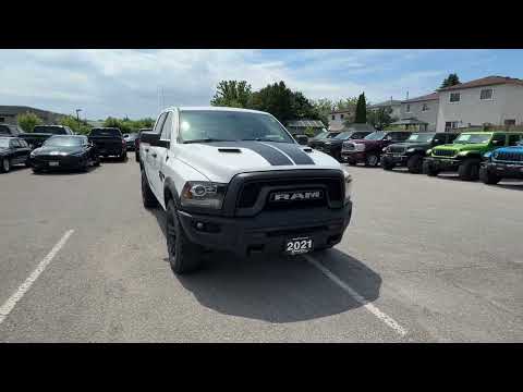 2021 Ram 1500 Classic Warlock 4x4 Crew Cab 5'7" Box in White for sale at Boyer Chrysler Dodge Jeep Ram Fiat Cobourg in Cobourg, ON