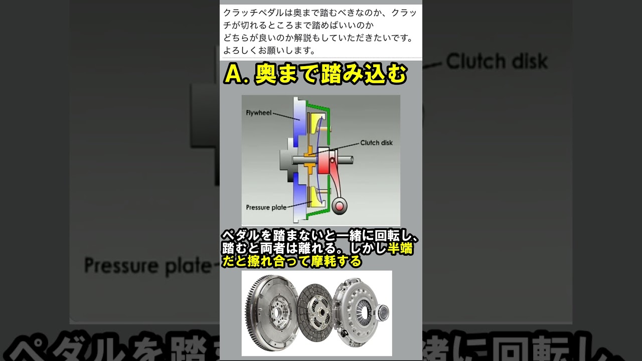 クラッチペダルはどこまで踏み込めばいいか
