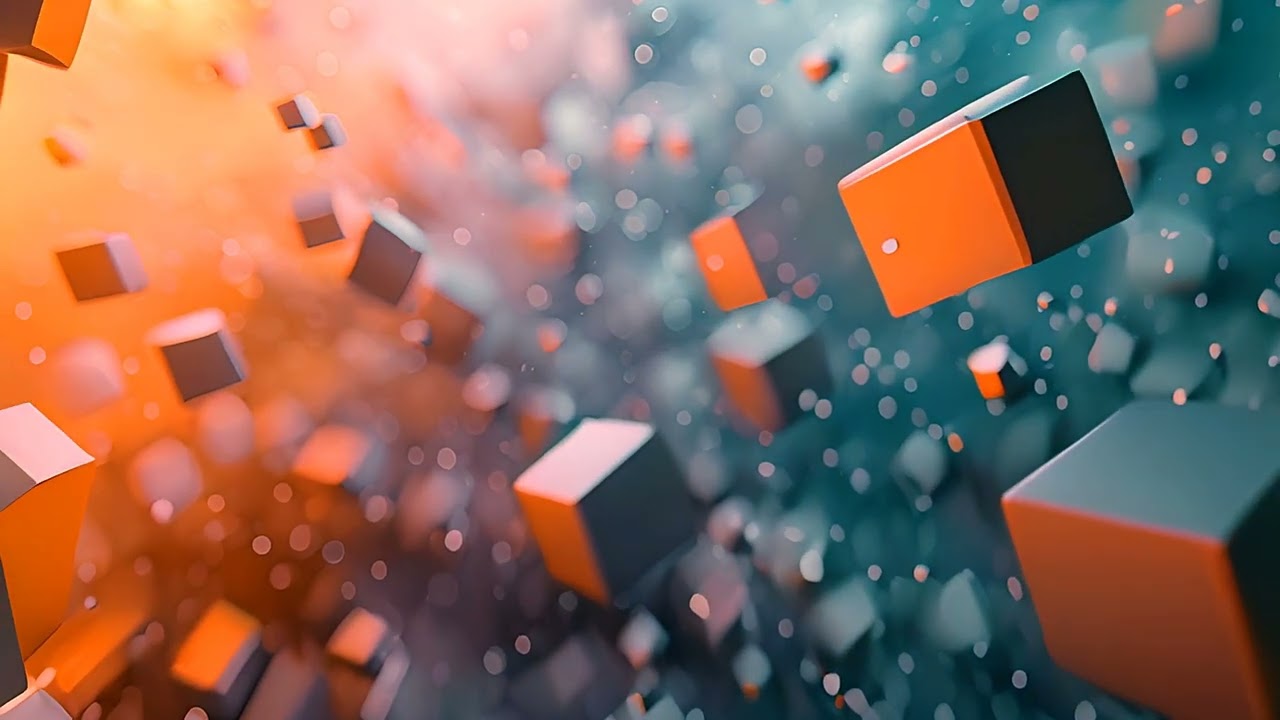 Blocks or Cubes Abstract Technology Background