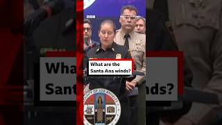 Strong Santa Ana winds forecast mean the threat of fire remains "very high" in LA. #LA #BBCNews