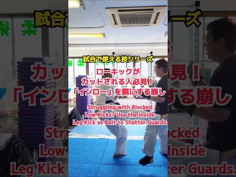 ローキックがカットされる人必見！「インロー」を餌にする崩し　#空手 #karate #蹴り #格闘技 #shorts #ファイティングビート #工藤真豪