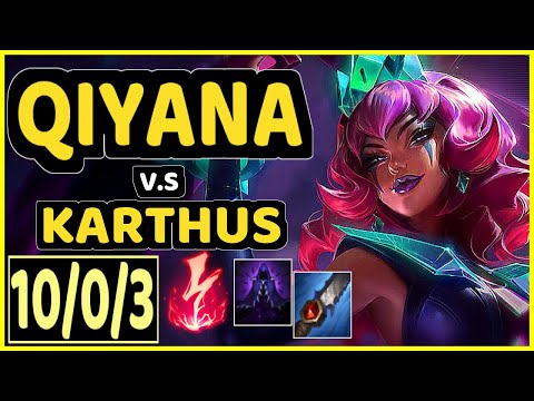 MINERVA (QIYANA) vs KARTHUS - 10/0/3 KDA JUNGLE GAMEPLAY - BR Ranked GRANDMASTER