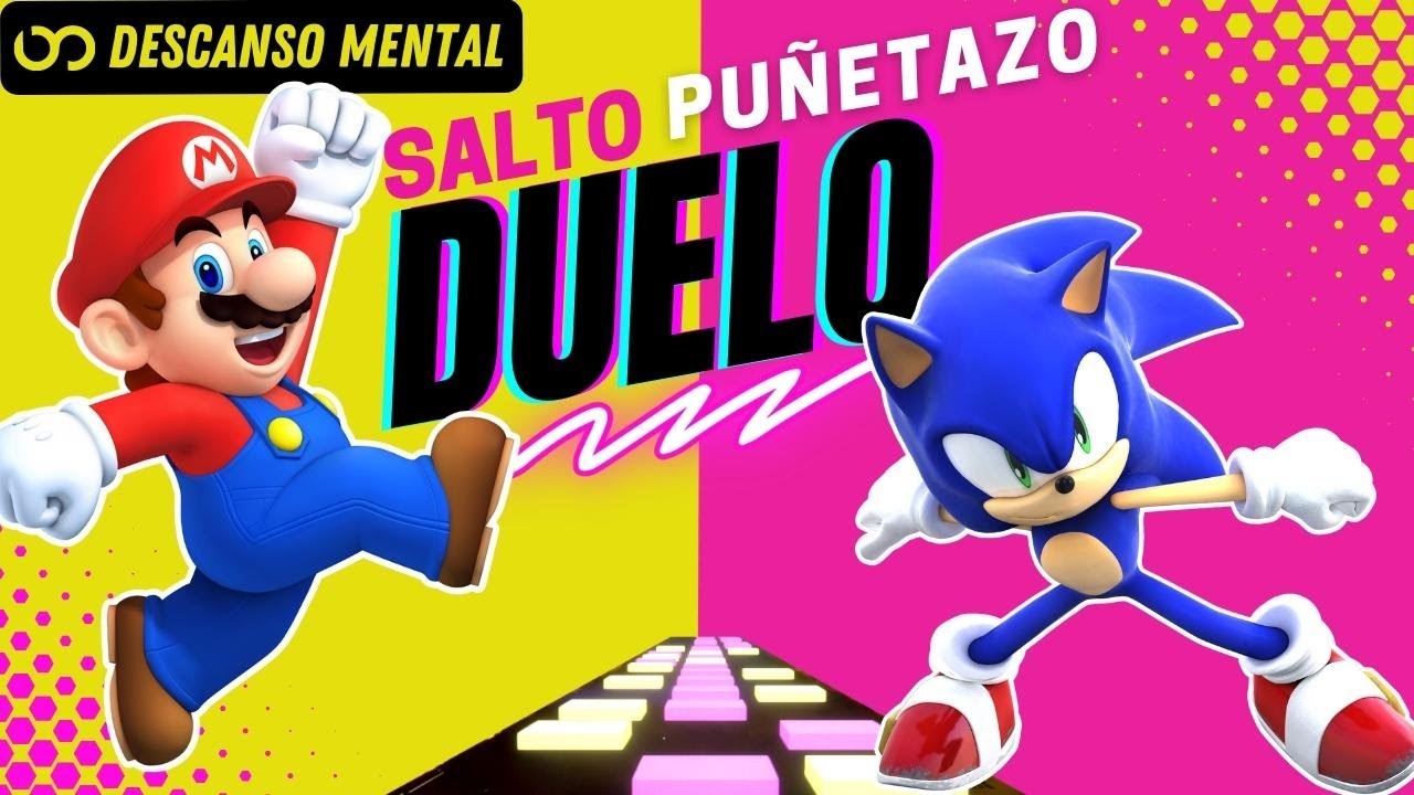 ¡Duelo! Mario - Sonic | Ejercicios para NIÑOS en Casa | Descanso mental | Matthew Wood