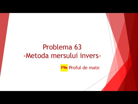 Problema 63: Metoda mersului invers #profuldemate #matematica #scoala #online