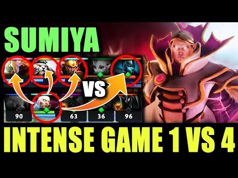 SumiYa - OMG This Game 1 vs 4 Crazy fight  Invoker God Pro Gameplay Dota 2