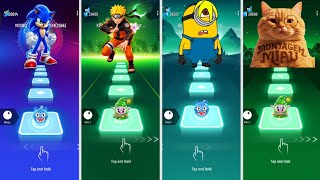 Sonic 🆚 Naruto 🆚 Minion 🆚 Montagem Miau 🔥 Tiles Hop EDM Rush | V Gamer 💥😎