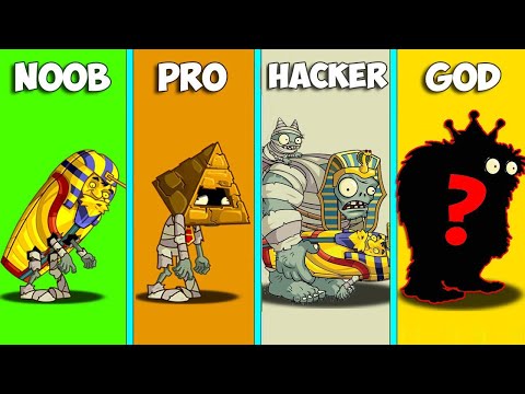 All PEA Plants Vs Zombie NOOB - PRO - HACKER - GOD! Who Will Win? - PvZ 2 Battlez
