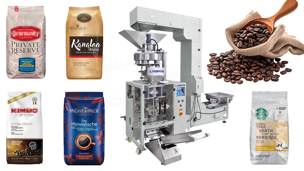 Automatic Vffs Coffee Bean Granule Packaging Machine With Volumetric Cup