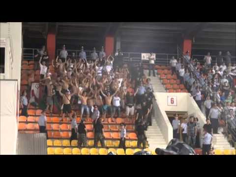 Aktobe - Legia (zadyma na sektorze)