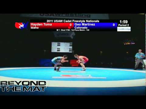 Cadet Freestyle Final 130 - Hayden Tuma (ID) vs. Geo Martinez (CO)
