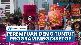 Bawa Ompreng hingga Panci, Aliansi Perempuan Indonesia Demo Tuntut Pemerintah Setop Program MBG