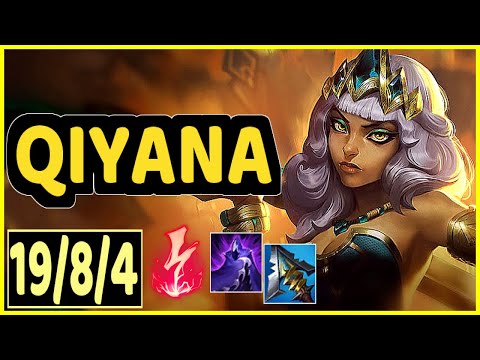 QIYANA VS AZIR - 19/8/4 KDA MID GAMEPLAY GRANDMASTER I