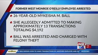 West Monroe O’Reilly Auto Parts employee accused of stealing over $4K from store; arrested