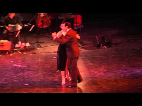  Daiana Guspero  and  Miguel Angel Zotto  are  dancing  to  a  tango  at  Aix Tango Festival  in  2012