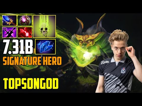 Topson - PUGNA SIGNATURE HERO | 7.31b MID IMBA WITH 18 KILLS - DOTA 2