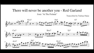 Red Garland - There Will Never Be Another You Solo Transcription from "At The Prelude"