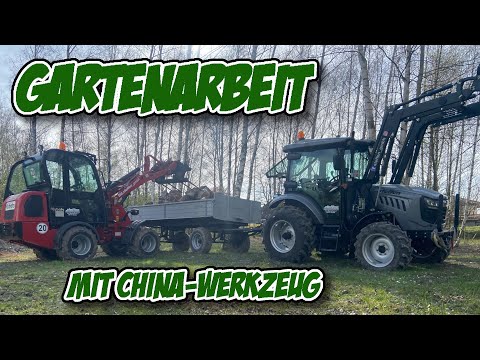 Storm-damaged timber removal | Chinese tractor FoTrak 504 | Wheel loader HZM 810 | ONBOARD videos...