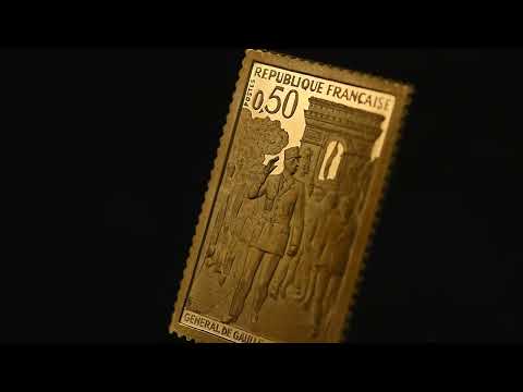 Francia, medalla, Hommage au Général de Gaulle, Paris 1944, SC+, Oro