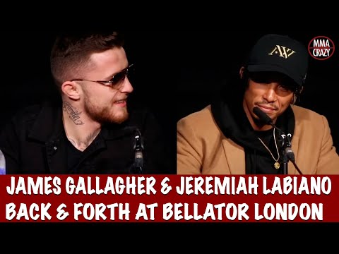 James Gallagher & Jeremiah Labiano go back & forth at Bellator London Press conference